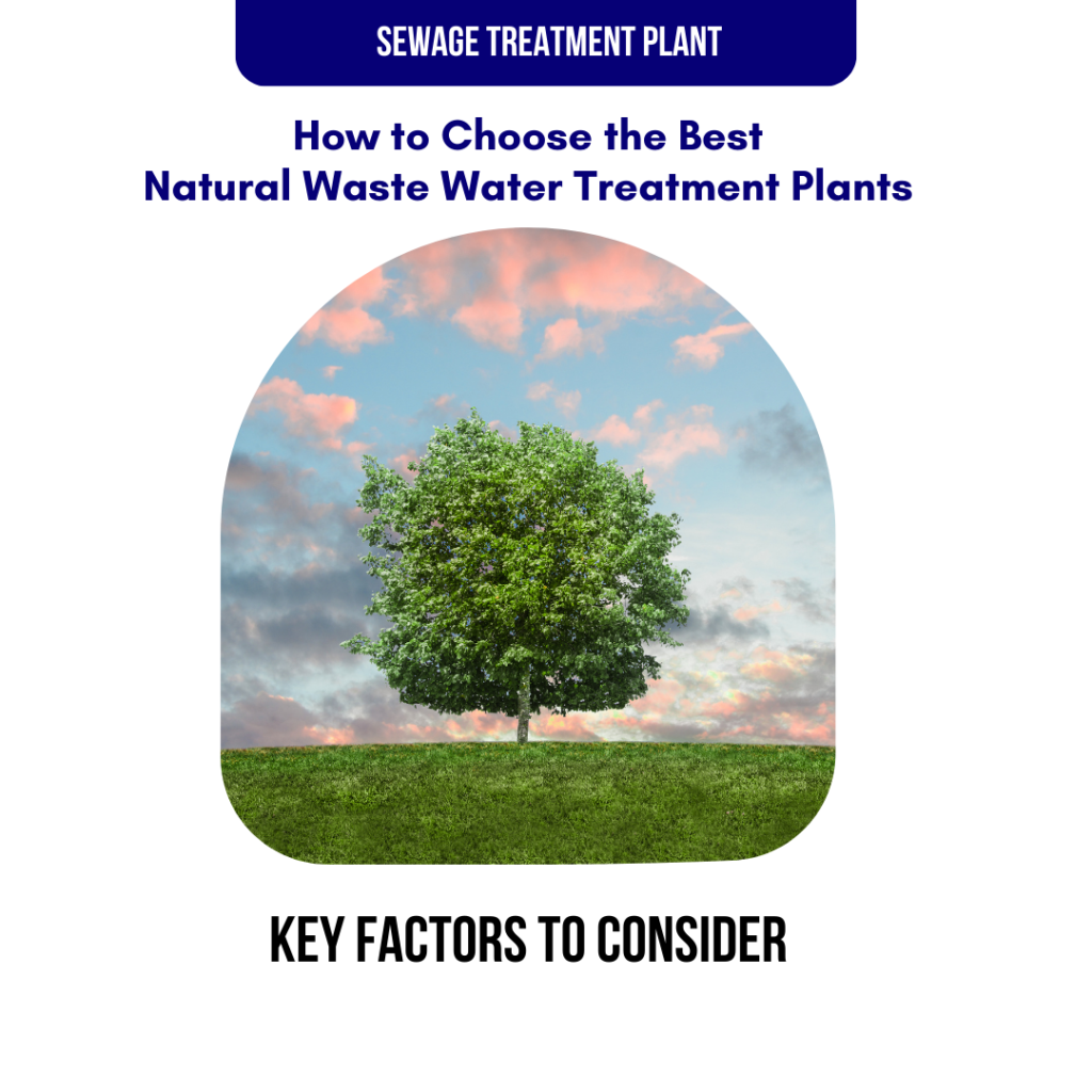 How to Choose the Best Natural Waste Water Treatment Plants: Key Factors to Consider